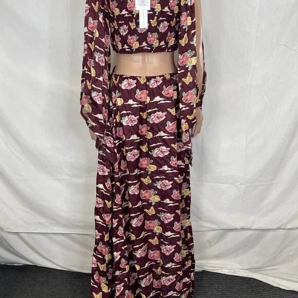 NEW MIGUELINA Women’s Amora Cut-Out Floral Maxi Dress Multicolor Size L - Picture 2 of 14